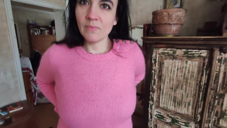 Hairy Homemade Amateur Orgasms: Undress My Clothes, Revealing My Hairy Pussy and Saggy Tits, 43yo...