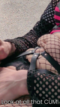 Uge Risky Cumshot Close to a Highway While Blindfolded