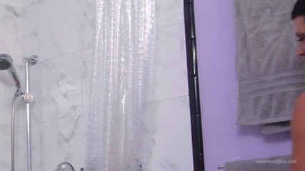 Severe Sex Films: Strapon shower domination