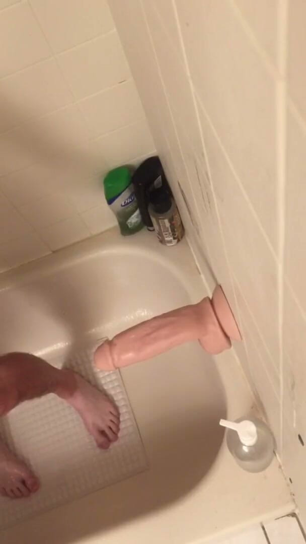 Sam B5: Big Dildo Fucking My Ass in the Shower