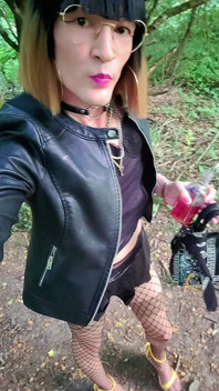 Whore Fantasy. Vanessabitchx Cumslut Exhibitionist in the Forest