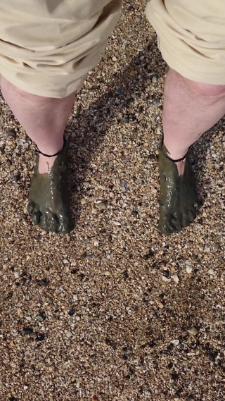 Footfetish: Krótki Test Na Błotnistych Płaskach Na Plaży Horumersiel