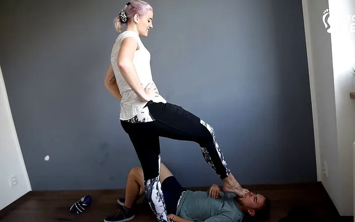 Czech Soles - foot fetish content: Beaten by gym instructor's feet