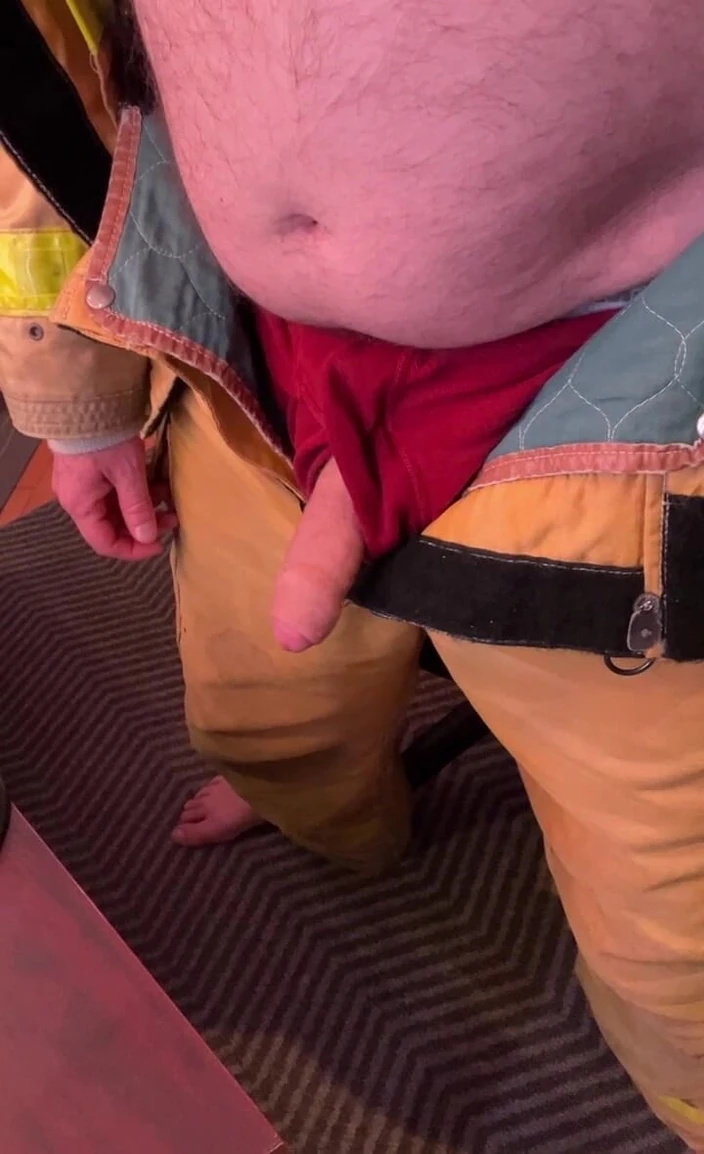 Firefighter Jerkoff and Cum