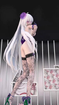 Yowane Haku rozbierać taniec seksowna bielizna Hentai Stickysticky Song Mmd 3D Fioletowe ubrania Kolor Edytuj Smixix