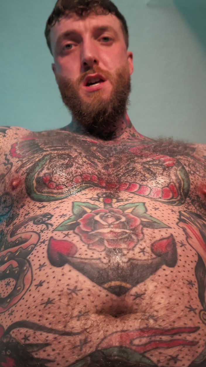 Tattooed Dom: Tattooed Dom Worship Cumshot POV