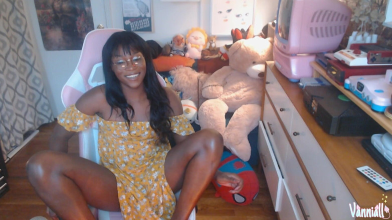 Vanniall: Ebony Trans Girl Next Door Vanniall Lifts Her Sundress to...