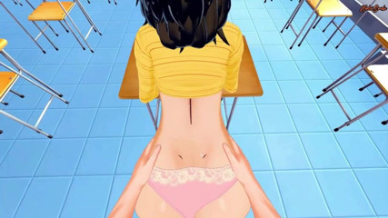 Hentai Smash: Fucking the hot teacher Sadayo Kawakami in her classroom from...