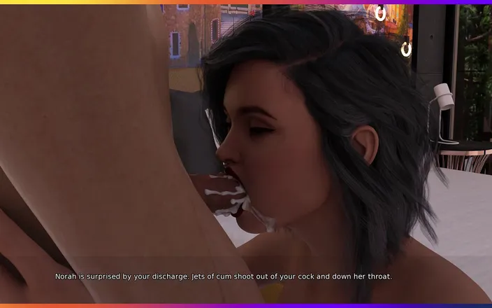 3D cartoon porn: My Dorm 75 - First Blowjob From Norah and 3rd Time Full Sex