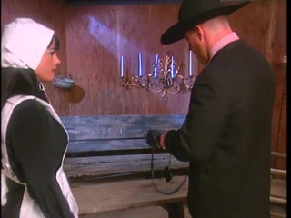 Anal seduction: Dark-haired Amish beauty gets ass-fucked by Pop