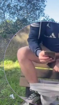 Amateur Boy Lost a Bet and Had to Expose and Touch His Cock in a Park