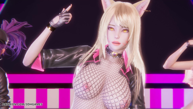 3D-Hentai Games: [mmd] Blackpink - Whistle Ahri Akali Seraphine Tarian Striptis Seksi Liga...