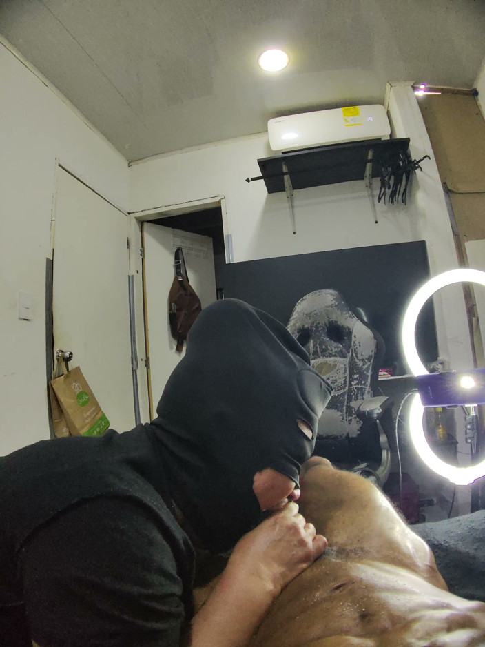 Cum-lobian dickdrainers: Throat Champ Black Mask 3