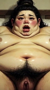 Chinese SSBBW Obese in Bondage Legs Spread - Desperate for Big Cock & Creampie
