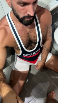 Double Teamed This Hairy Muscle Bear Piss