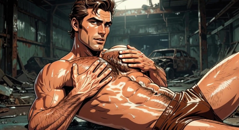 Erotic Man: Sexy zpocení muži animace