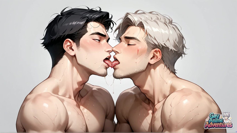 Gay Anime Adventures: Sexiga killar går ner och rörigt i denna krämfärgade muskelfest!...