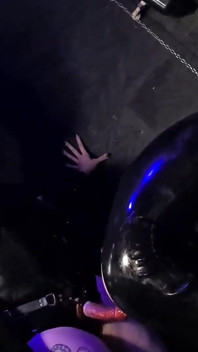 Gimp fucked in the dirty toilet