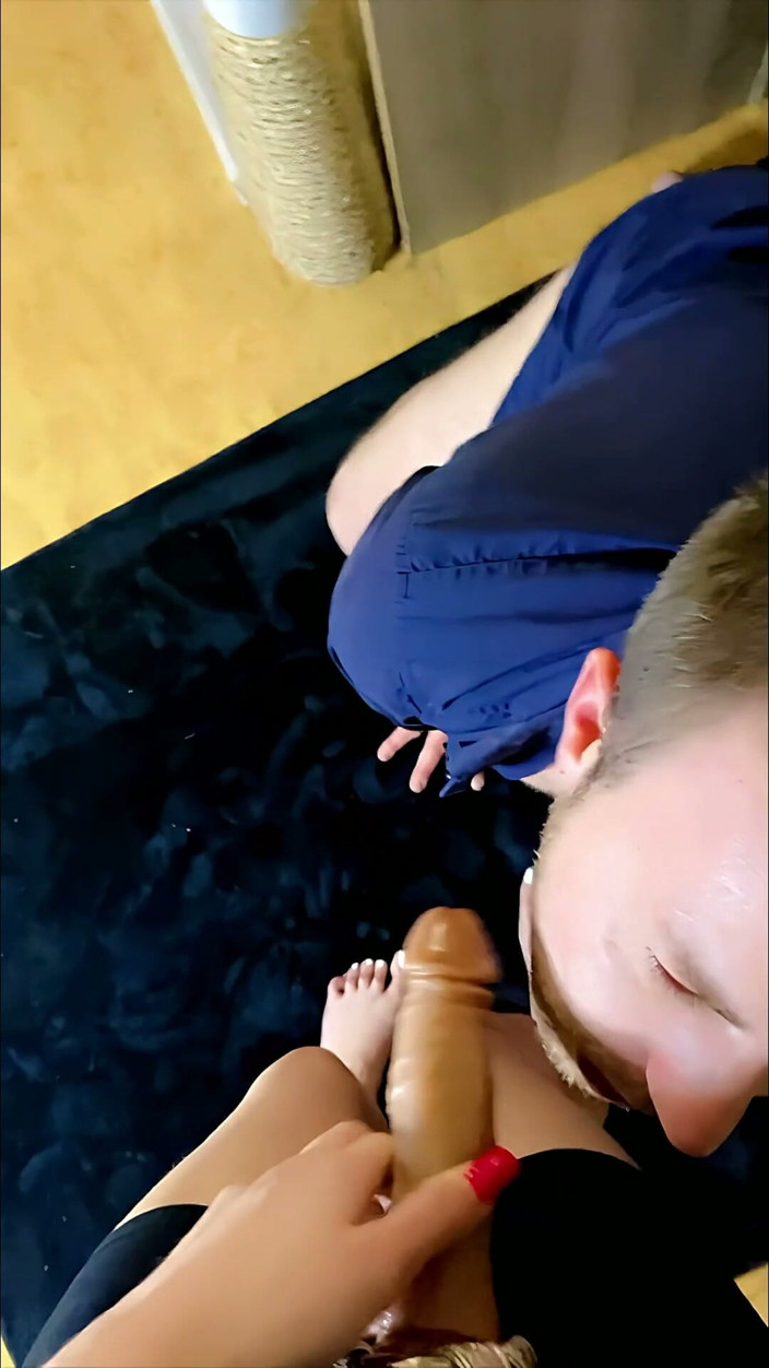 Queen Coquette: Amateur POV Pegging: I Dominate Him and Fuck His Ass