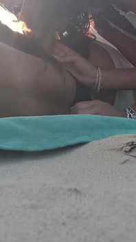 MILF Beach Blowjob with Swallow