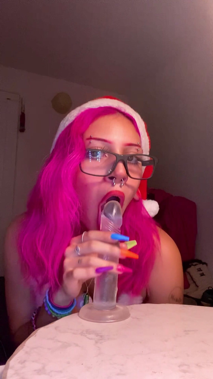 Nali Marie: Naughty Mrs. Claus Sucks a Dildo Bigger Than Santa's Cock