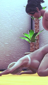 Deusa da beleza lasciva - animação 3D