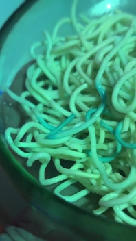 Being Fed Noodles From the Toilet