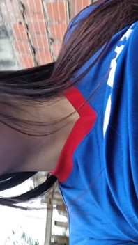 Colombian Woman Touches Her Delicious Breasts