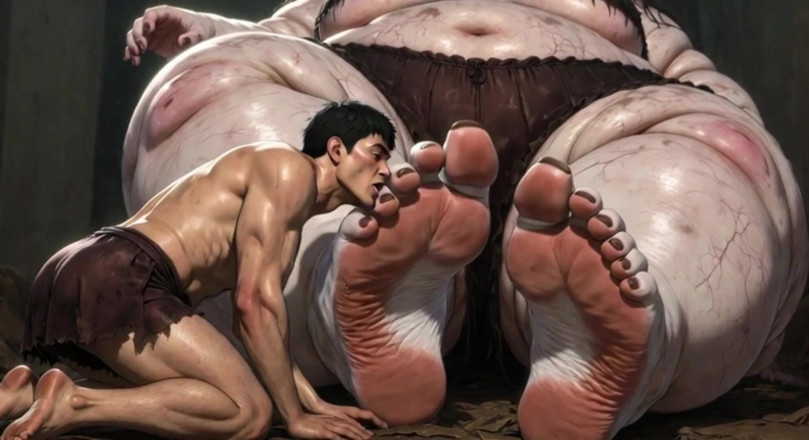 YOUR BEST FANTASY: Awek montel Gergasi Obes yang besar - Hamba menjilat kaki gergasinya...