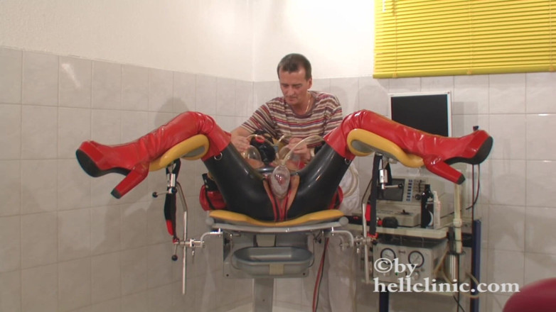 Rubber & Clinic Studio - 1ATOYS: Bizarre vacuum pumping in full rubber