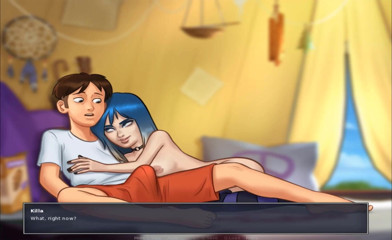 Hentai World: Summertime saga - klasgenoot tiener Eve neemt mijn kok