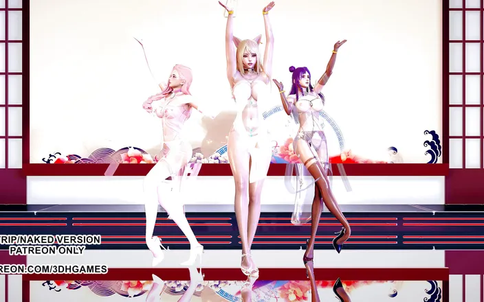 3D-Hentai Games: Garnidelia - Avra K'Davarah KDA Ahri Kaisa Seraphine sexy hot dance