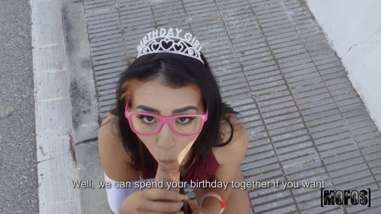 Public Pickups: Pickups - Birthday Girl Just Turned 20 and Gets Something to Blow...