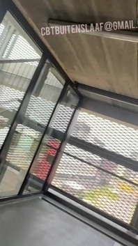Risky dares outdoor parking garage