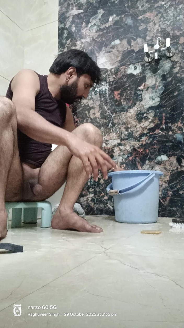 Rajasthani-old-lover: Indiancă desi baie curățenie