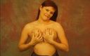 Gazongas: På hennes telefon och visar bröst