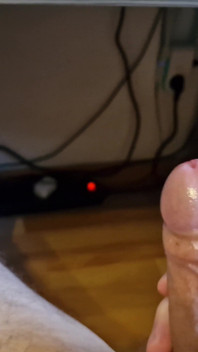 Jerking My Uncut Cock, Playing with My Foreskin and Precum