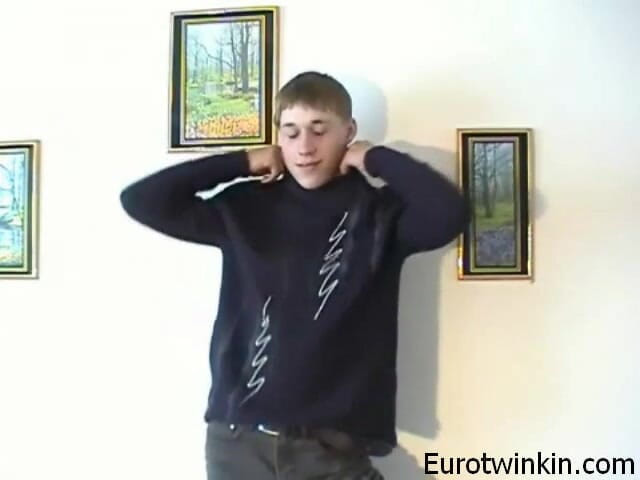 Euro boy xxx: Hot Young Twink Alek Works His Cock