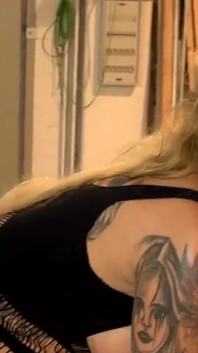 Beautiful Blonde MILF with Big Tits Pisses and Squirts with a Big Mature Cock