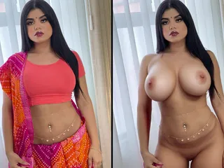 Pakar rimming pantat besar bertetek besar Bhabhi dikongkek