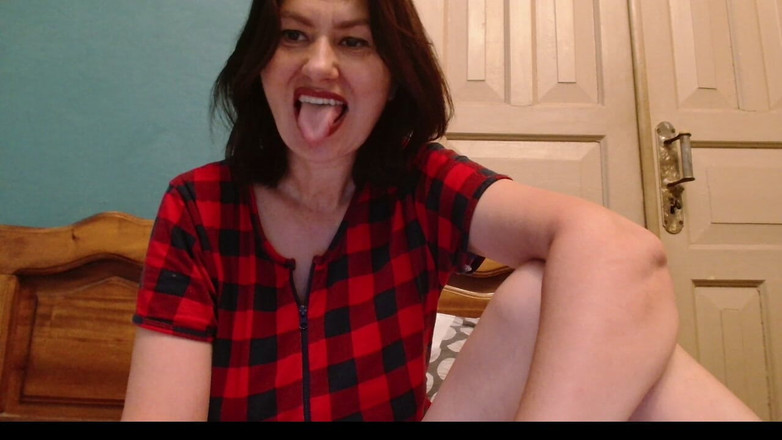 AngelaMilf: Long Tongue Happiness for Your Swollen Balls
