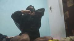 Indian crossdresser sexy video silk naqAb thumbnail