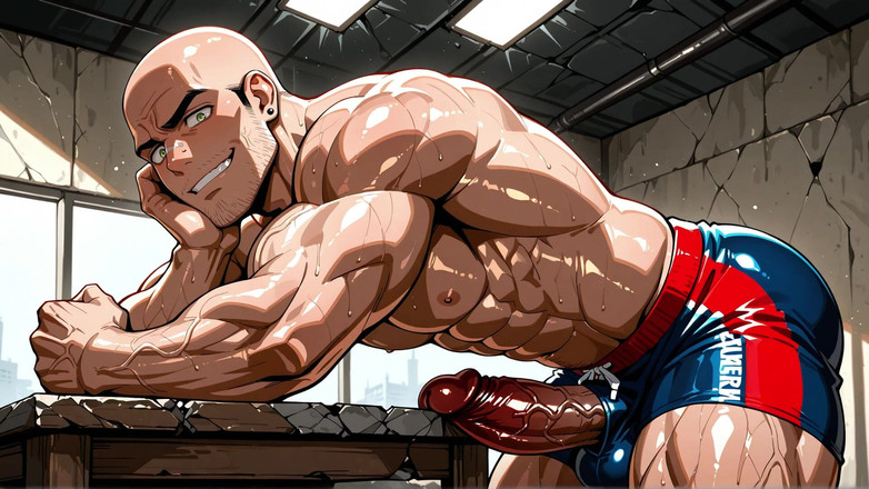 Erotic Man: Ai anime tarzı büyük yaraklı erkekler