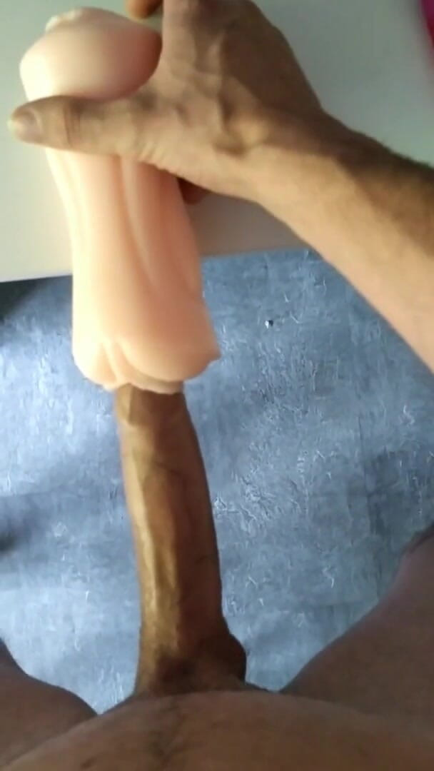 Perverted Pig Uses This Toy to Insert His Big Hard Wet Cock, and Cums Inside Obviously Bareback (Elvissc)