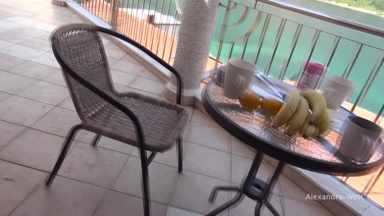 Alexandra Wett: Outdoor extreme! Ass fucked on the hotel terrace!