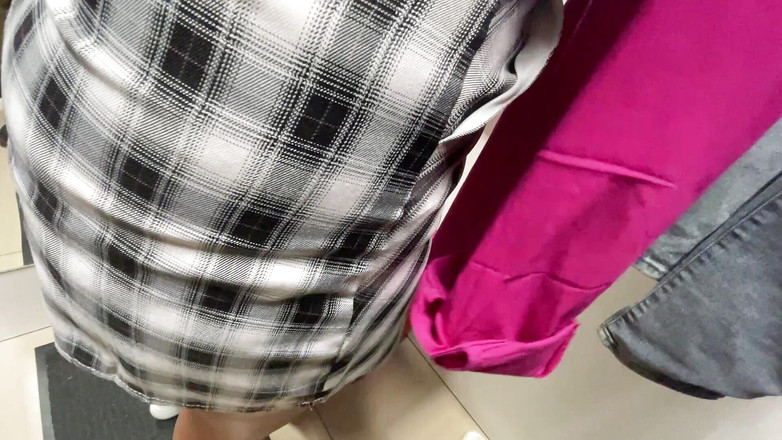 Lux Eva: Step Sister Masturbates in the Fitting Room of the Store
