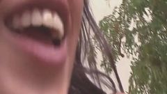 Guy with Tattoos Destroy Pussy and Ass of a Brazilian Babe While Pulling Her Hair