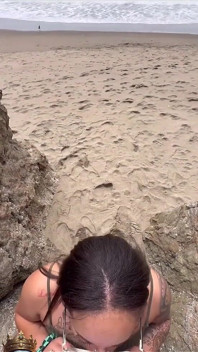 Marley Bee Sucks Dick at Ocean Beach in San Francisco