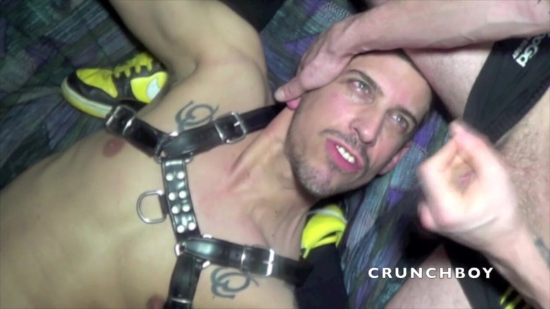 Crunch Boy: Badboy fucking backroom in leather
