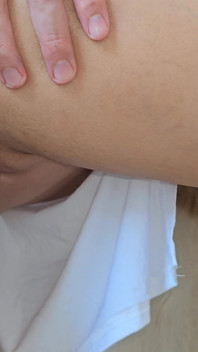 Stepmom Didn't Put on Panties While Cleaning and Let Both Holes Be Checked - Anal Hole Is 100% Better